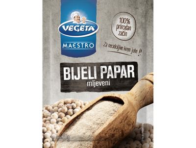 PAPAR BIJELI MLJEVENI 20 g PODRA