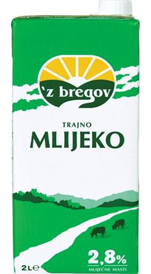 MLIJEKO UHT 2,8% 2L VINDIJA ČEP