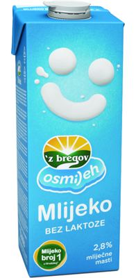 'z bregov mlijeko bezlaktoze 2,8%mm 1 l