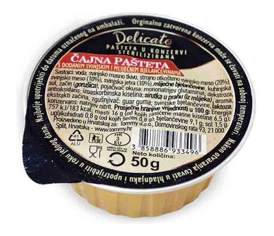 PAŠTETA ČAJNA 50 g DELICATO