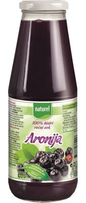 NATUREL SOK ARONIJA 0,72l 100% BEZ DOD.ŠEĆERA