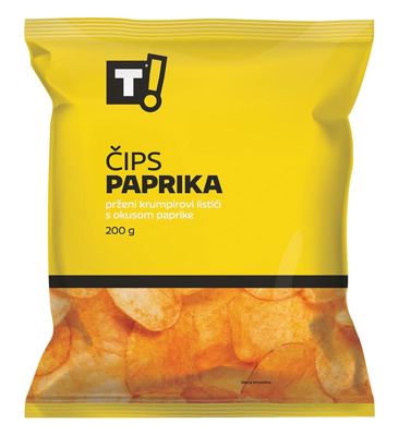 ČIPS PAPRIKA 200 g T!