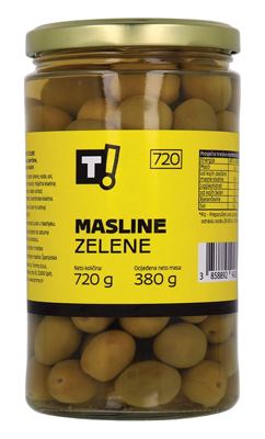 MASLINE ZELENE 720 g T!