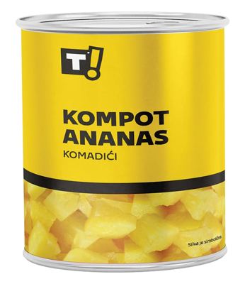 KOMPOT ANANAS KOM.830 g T!
