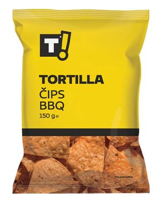 ČIPS TORTILLA BBQ 150 g T!