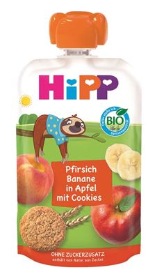 KAŠICA JABUKA BANANA I BRESKVA SA KEKSOM 100GR 12M+ HIPP