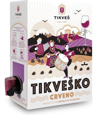 TIKVESKO CRVENO 3L KVAL VINO BIB
