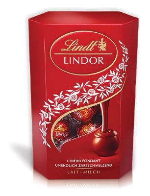 BOMBONJERA LINDOR 200G MILCH CORNET