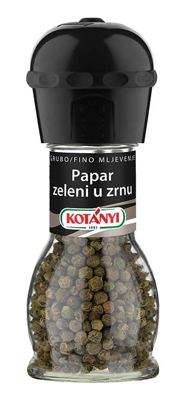 ZAČIN PAPAR ZELENI U ZRNU MLINAC 29 g KOTANYI
