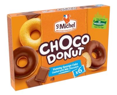 DONUT ST. MICHEL 180G PRELIVEN ČOKOLADOM (6*30G) -9/1-