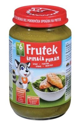FRUTEK KAŠICA ŠPINAT I PURETINA 190 gr