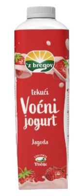 ´Z bregov Jogurt tekući voćni jagoda 1L