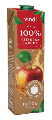 VINDI JUICE 100% JABUKA CIJEĐENA 1L