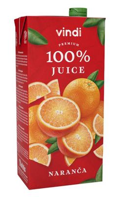 VINDI JUICE 100% NARANČA 2L