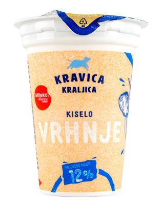 VRHNJE KISELO 12% 180g KRAVICA KRALJICA