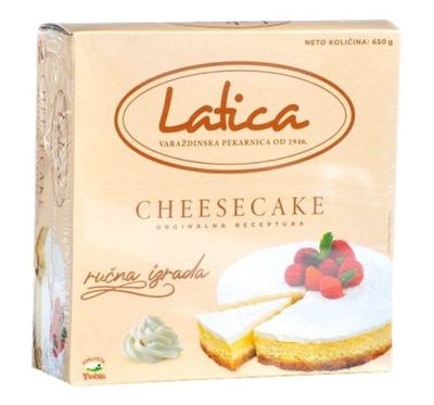 TORTA SA SIROM 650g CHESECAKE-LATIC