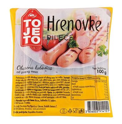 HRENOVKE PILEĆE TOJETO 100 g PERUT