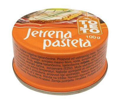 PAŠTETA TOJETO 100g JETRENA