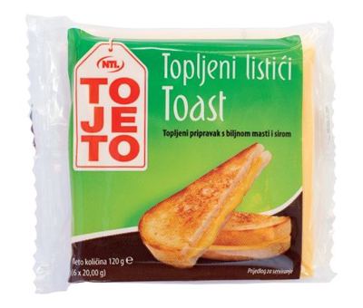 SIR TOJETO TOAST 120g LISTIĆI TOPLJENI