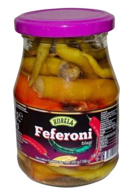FEFERONI BLAGI 350g ZORELA ocijeđene mase 180g