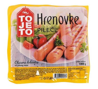 HRENOVKE PILEĆE 1000g TOJETO