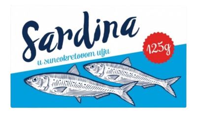 SARDINA NTL U ULJU 125g (ocijeđ.mase 90g)