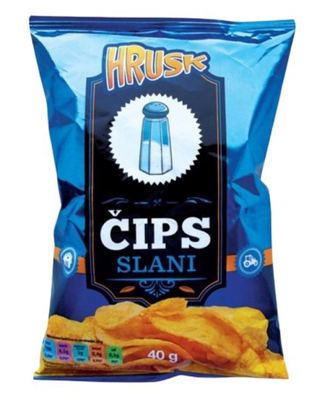 ČIPS HRUSK 40g SLANI