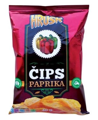 ČIPS HRUSK 40g PAPRIKA