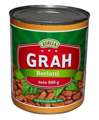 GRAH ŠARENI BORLOTTI 800g-ocijeđena masa 480g ZORELA
