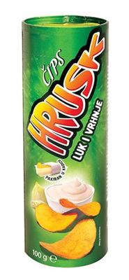 ČIPS HRUSK TUBA 100g LUK I VRHNJE
