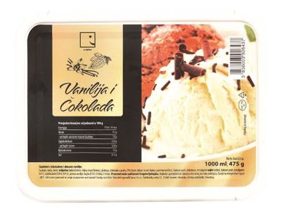 SLADOLED 1L VANILIJ-ČOKOLADA SMIJEŠAK NTL