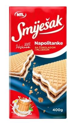 NAPOLITANKE 400g MLIJEKO&ČOKOLADA SMIJEŠAK