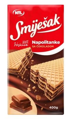 KEKSI NAPOLITANKE S ČOKOLADOM 400 g SMIJEŠAK NTL