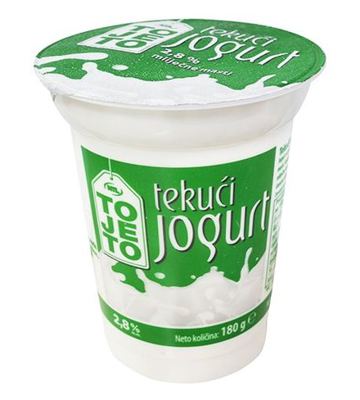JOGURT TEKUĆI 180g 2,8%mm TOJETO