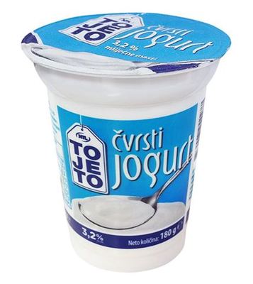 JOGURT ČVRSTI 180g 3,2%mm TOJETO
