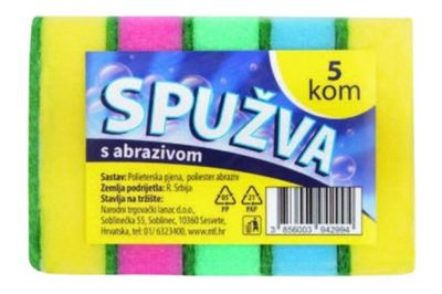 SPUŽVICA ZA SUĐE 5/1 S ABRAZIVOM DOMEO
