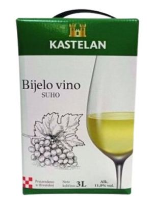 VINO BIJELO KAŠTELAN BAG IN BOX 3 l