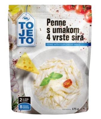PENNE S UMAKOM 4 VRSTE SIRA 175g TOJETO