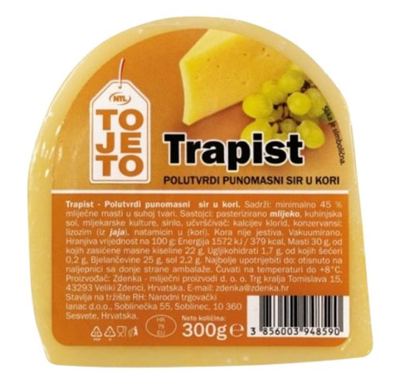 SIR TOJETO TRAPIST U KORI 300G