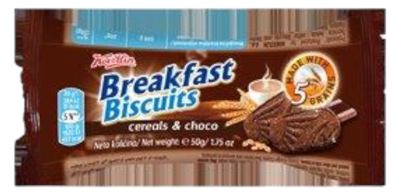 BREAKFAST BISCUIT CEREALS&CHOCO 50 g KOESTLIN (80)