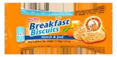 BREAKFAST BISCUIT MUESLI&FRUIT 50 g KOESTLIN (80)