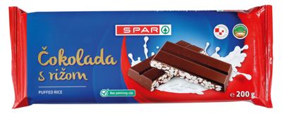 ČOKOLADA S RIŽOM SPAR 200 g