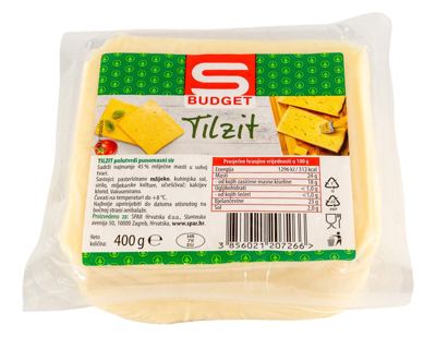 SIR TILZIT 45%mm S BUDGE.400 g