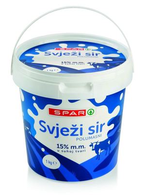 SIR SVJEŽI POLUMASNI SPAR 1 kg