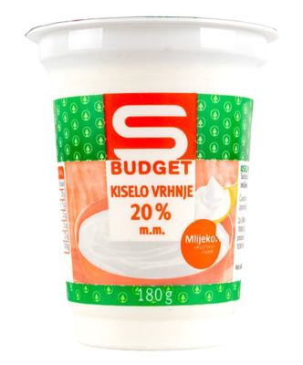 VRHNJE KIS.S BUDG.20%MM 180 g