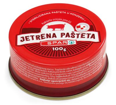 PAŠTETA SPAR JETRENA 100 g