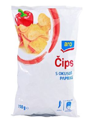 ČIPS SLANI 150G ARO