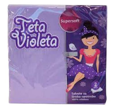 SALVETE PAINTER SOFT 38X38 cm 40/1 LILA DELF