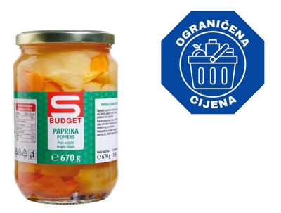 PAPRIKA S-BUDGET REZANA 670 g