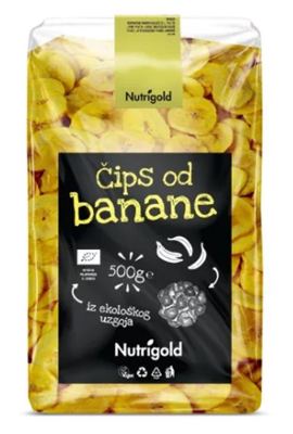 ČIPS OD BANANE BIO 500 g NUTRIGOLD